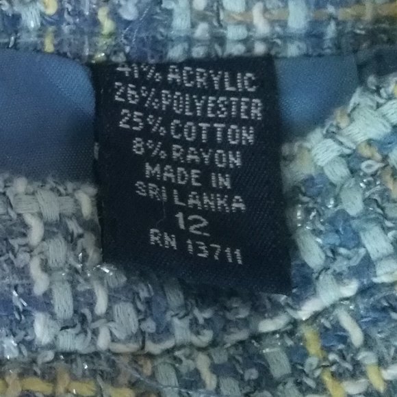 Karen Scott | Blue Tweed Skirt - Picture 7 of 7